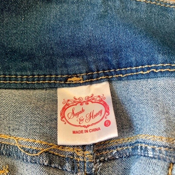 Sugah & Honey  jeans blue wash denim sweetheart fit jeans size 5 - Picture 2 of 9